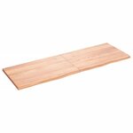 vidaXL Dessus de table marron clair bois chêne massif traité