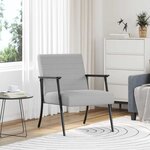 vidaXL fauteuil Gris nuage 59 x 75 x 78 cm tissu