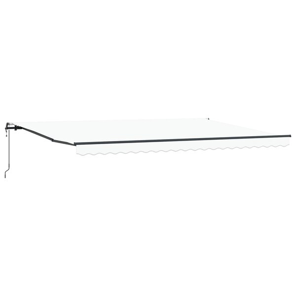 vidaXL Auvent Rétractable Blanc 500 × 300 cm Tissu et Aluminium