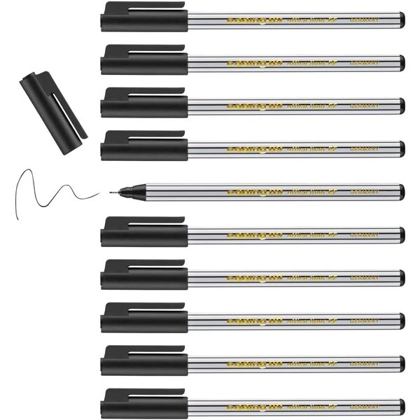 Feutre Office Liner 89 Pointe Extra Fine Noir 0 3 mm x 10 EDDING