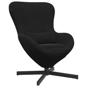 Fauteuil Œuf en Velours Noir