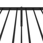 vidaXL Cadre de lit métal sans matelas avec tête de lit noir 75x190 cm