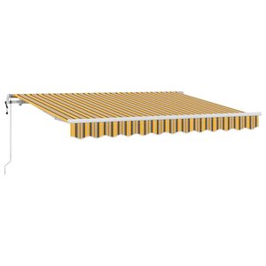vidaXL Auvent Rétractable Jaune 350 x 200 cm tissu