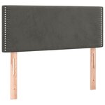 vidaXL Sommier à lattes de lit avec matelas et LED Gris foncé 90x190cm
