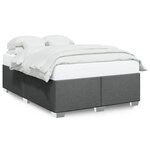 vidaXL Cadre de lit sans matelas gris foncé 140x190 cm tissu