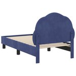 vidaXL Cadre de lit pour tout-petit avec tête de lit Bleu police