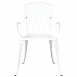 vidaXL Ensemble de salle à manger pour jardin 7 Pièces Blanc Aluminium
