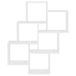 vidaXL Étagère cube murale Blanc 78x15x93 cm Aggloméré