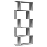 vidaXL Étagère séparatrice de pièce 5 niveaux sonoma gris 70x24x161 cm