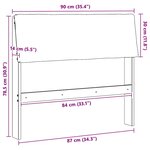 vidaXL Tête de lit capitonnée Taupe 90 cm Pin massif