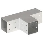vidaXL Connecteurs de poteau 4 Pièces Forme en T Métal galvanisé 81x81 mm