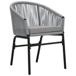 vidaXL Ensemble de jardin 3 pièces Grey Poly Rattan