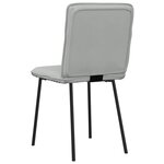 vidaXL Chaises à manger lot de 4 Gris clair Velours