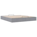 vidaXL Cadre de lit ottoman sans matelas gris clair 160x200 cm tissu