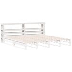 vidaXL Tête de lit avec étagères blanc 180 cm bois massif de pin