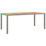 vidaXL Ensemble de bistro de jardin 7 Pièces coussins gris poly rotin