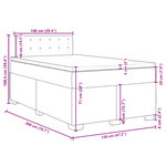 vidaXL Sommier à lattes de lit et matelas Gris clair 120x200cm Velours