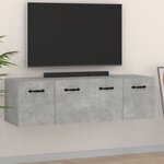 vidaXL Armoires murales 2Pièces Gris béton 80x35x36 5cm Bois d'ingénierie
