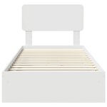 vidaXL Lit de Rangement Blanc 75 x 190 cm Bois d'ingénierie