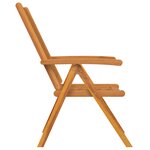 vidaXL Chaises de Jardin Inclinables 8 Pièces Bois Acacia Massif