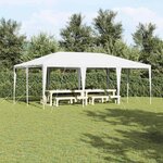 vidaXL Tente de fête Blanc 600 x 400 x 266 cm Polyester  Acier