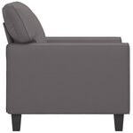 vidaXL Fauteuil Gris 60 cm Similicuir