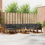 vidaXL Ensemble de canapés d'extérieur 9 Pièces Naturel et Anthracite