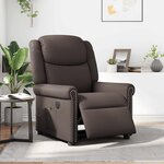 vidaXL Fauteuil de massage inclinable électrique marron brillant