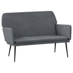 Banc banquette 108 x 79 x 79 cm velours gris foncé 02_0010633