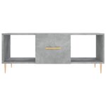 vidaXL Table basse gris béton 102x50x40 cm bois d'ingénierie