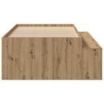 vidaXL Cadre de lit avec rangement chêne artisanal 80 x 200 cm