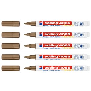 Marqueur Craie Liquide 4085 Cuivre Pointe Ronde 1-2 mm x 5 EDDING