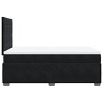 vidaXL Sommier à lattes de lit avec matelas noir 120x190 cm velours