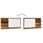 vidaXL Armoire à miroir de salle de bain vieux bois bois d'ingénierie