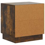 vidaXL Cabinet de chevet 2 Pièces Chêne fumé 43 x 34 5 x 44 5 cm