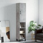 vidaXL Buffet haut Gris béton 34 5x34x180 cm Bois d'ingénierie
