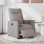 vidaXL Fauteuil inclinable électrique Taupe Tissu