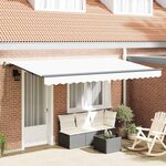 vidaXL Auvent Rétractable Blanc 400 x 200 cm Polyester et Aluminium