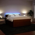 vidaXL Sommier à lattes de lit avec matelas Rose 180x200 cm Velours