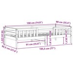 vidaXL Cadre de lit sans matelas 90x190 cm bois de pin massif