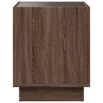 vidaXL Table de chevet avec LED infini chêne marron 40x40x50 cm