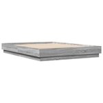 vidaXL Cadre de lit sonoma gris 150x200 cm bois d'ingénierie
