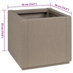 Jardinière vidaXL Marron Clair 36x36x35 cm PP