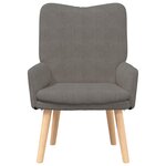 Fauteuil Relaxant VidaXL Gris Clair en Velours Côtelé
