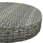 vidaXL Table de jardin Gris 60 5x106 cm Résine tressée