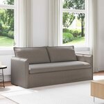 vidaXL Canapé Taupe 196 x 82 x 85 cm tissu