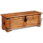 vidaXL Coffre de rangement Bois de manguier brut