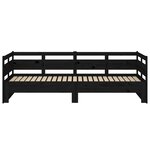 vidaXL Lit coulissant sans matelas noir 2x(90x190) cm