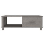 vidaXL Table basse HAMAR Gris clair 100x55x35 cm Bois massif de pin