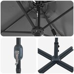 vidaXL Parasol de jardin Anthracite 370 x 197 x 239 cm